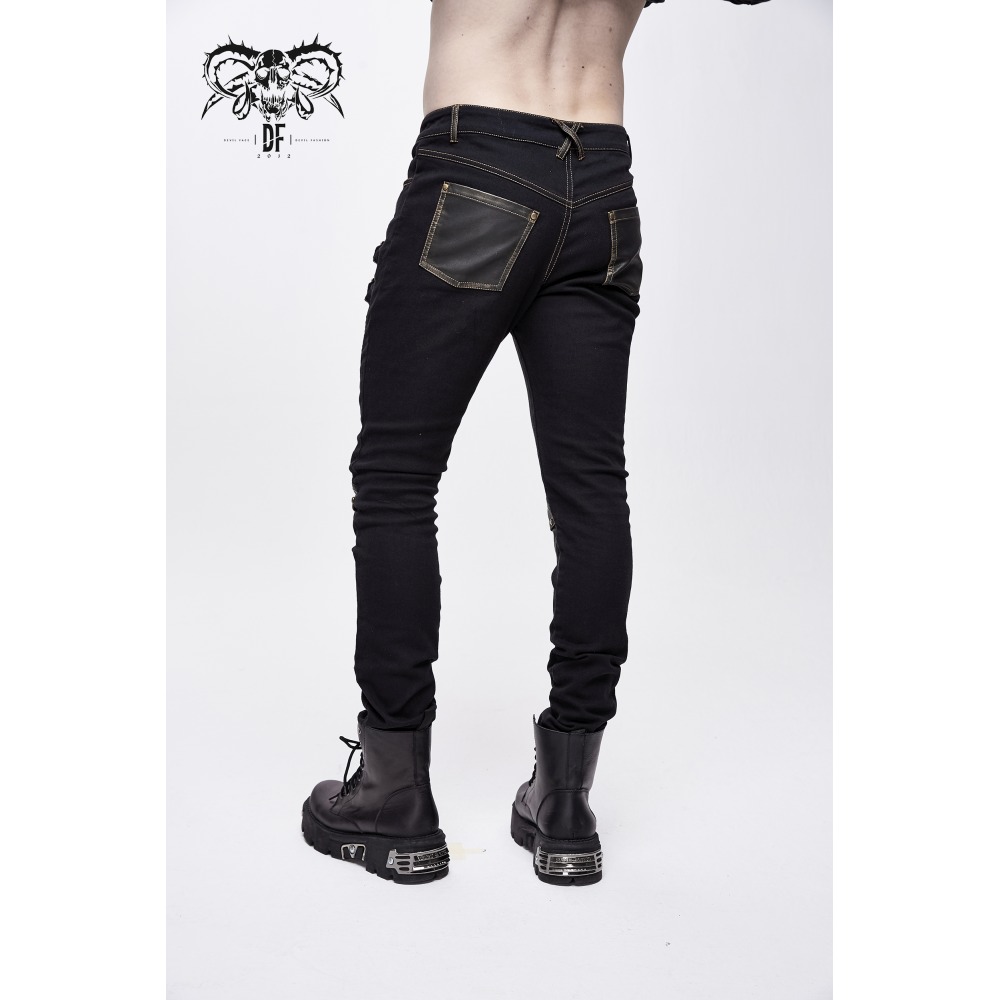 Devil Fashion - Pluto Hose gerades bein - Schwarz